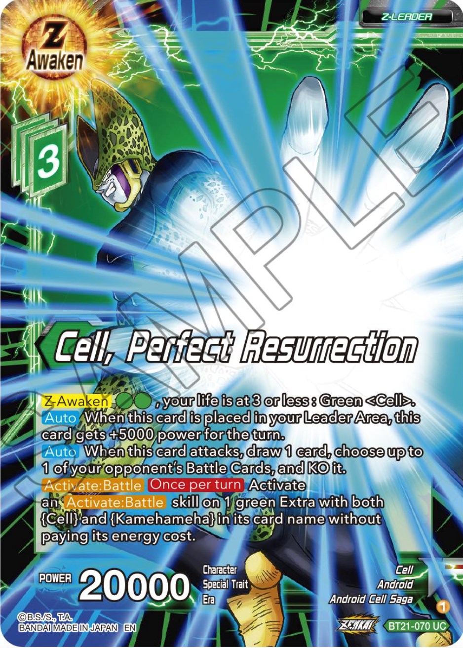 Cell, Perfect Resurrection (BT21-070) [ZENKAI Series: Set 04] | Good Games Adelaide SA