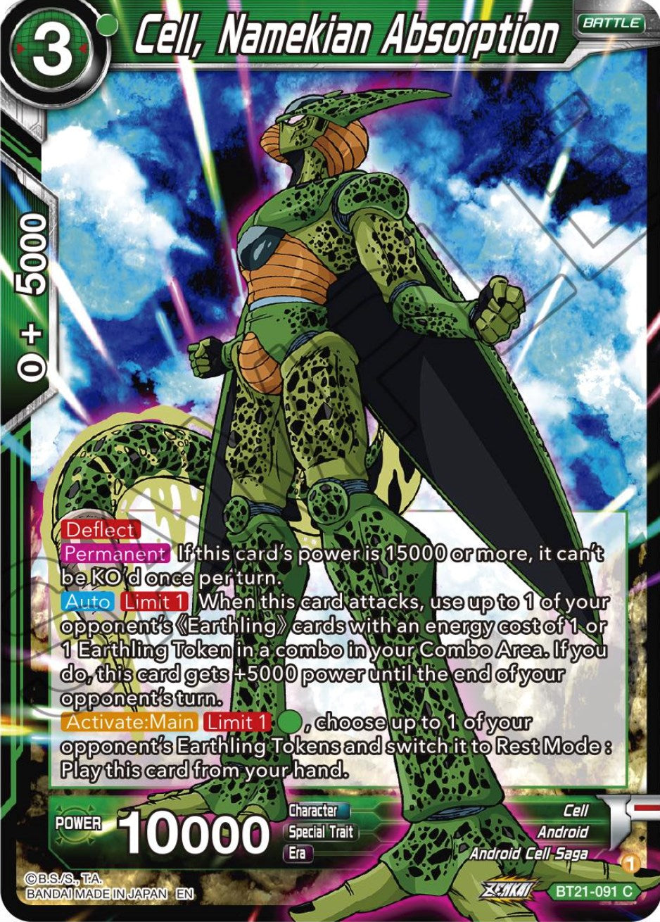 Cell, Namekian Absorption (BT21-091) [ZENKAI Series: Set 04] | Good Games Adelaide SA
