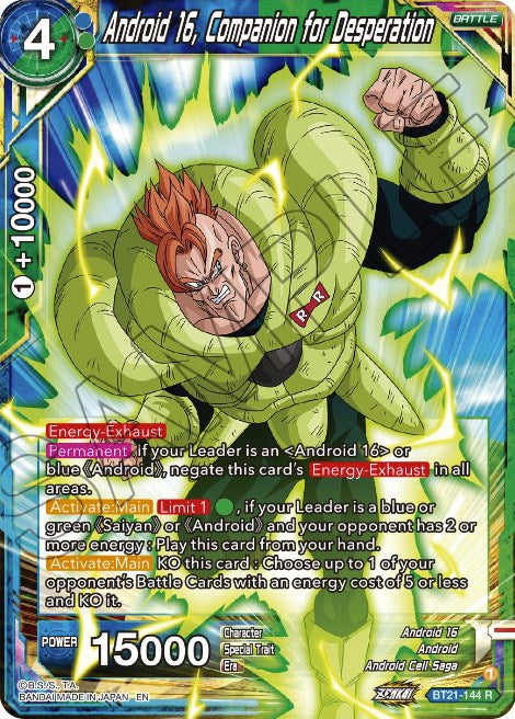 Android 16, Companion for Desperation (BT21-144) [Wild Resurgence] | Good Games Adelaide SA