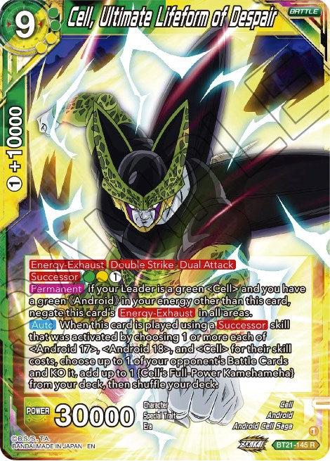 Cell, Ultimate Lifeform of Despair (BT21-145) [Wild Resurgence] | Good Games Adelaide SA
