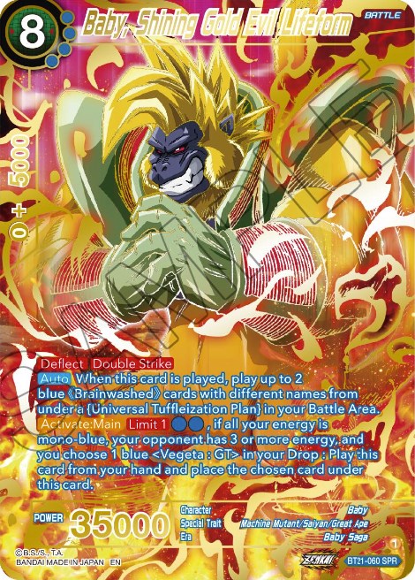 Baby, Shining Gold Evil Lifeform (SPR) (BT21-060) [Wild Resurgence] | Good Games Adelaide SA