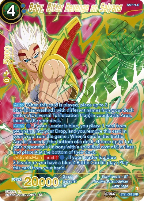 Baby, Bitter Revenge on Saiyans (SPR) (BT21-062) [Wild Resurgence] | Good Games Adelaide SA