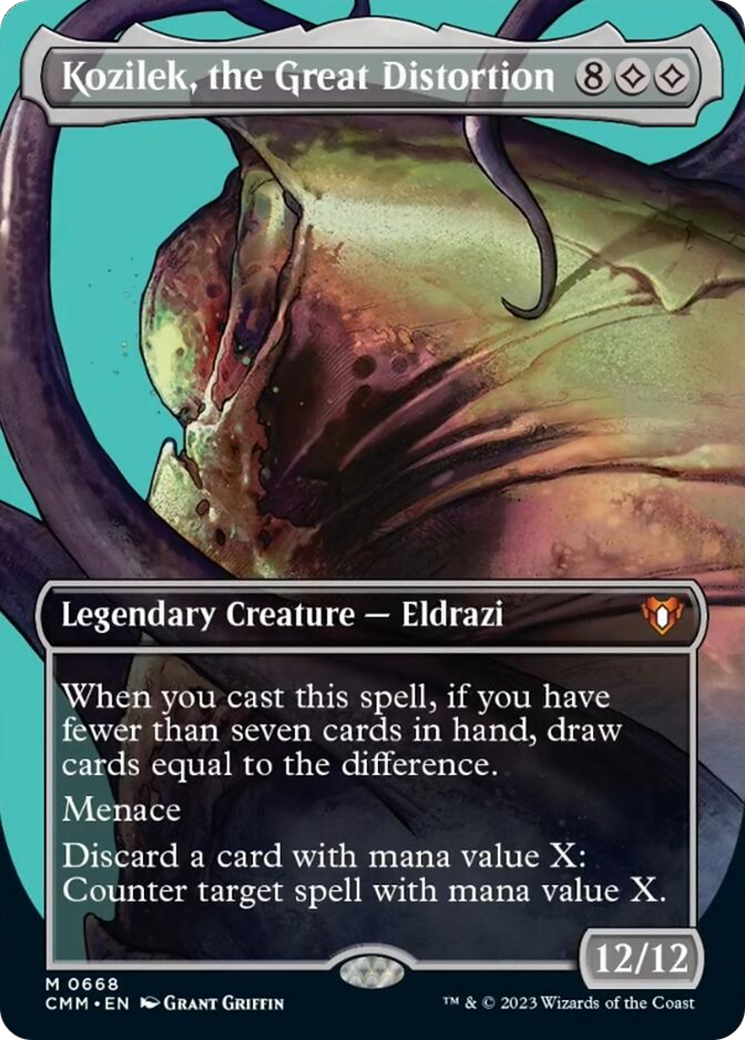 Kozilek, the Great Distortion (Borderless Profile) [Commander Masters] | Good Games Adelaide SA