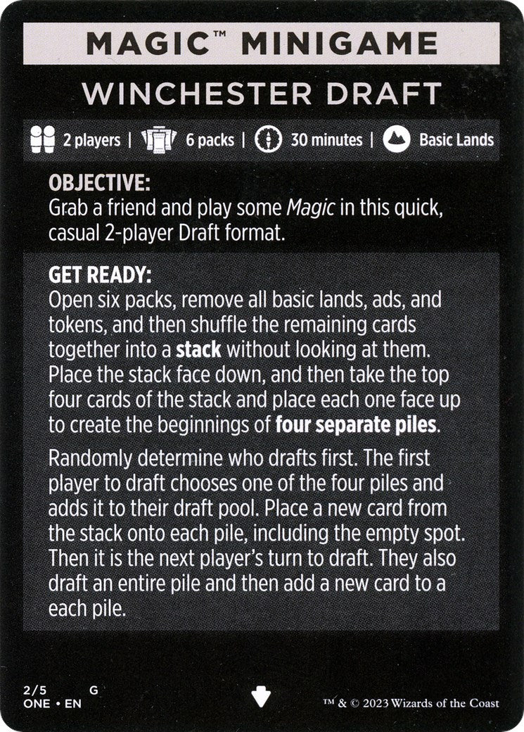 Winchester Draft (Magic Minigame) [Phyrexia: All Will Be One Minigame] | Good Games Adelaide SA