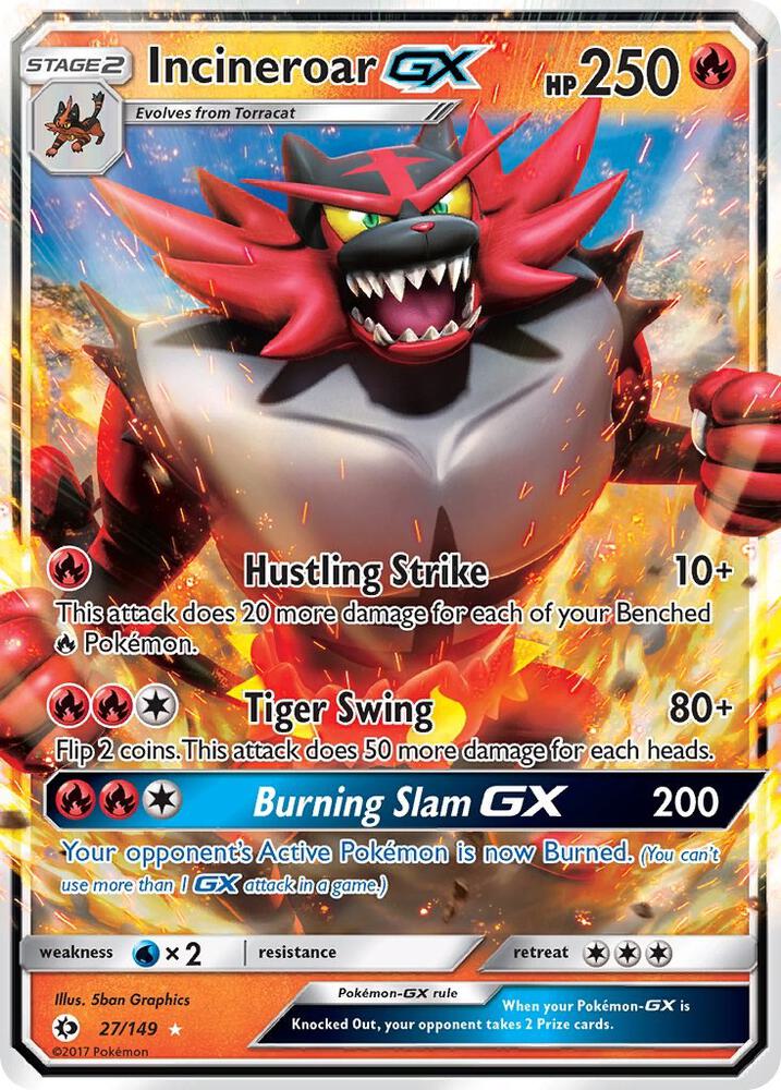 Incineroar GX 27/149 (SM Base Set)  - Holofoil | Good Games Adelaide SA
