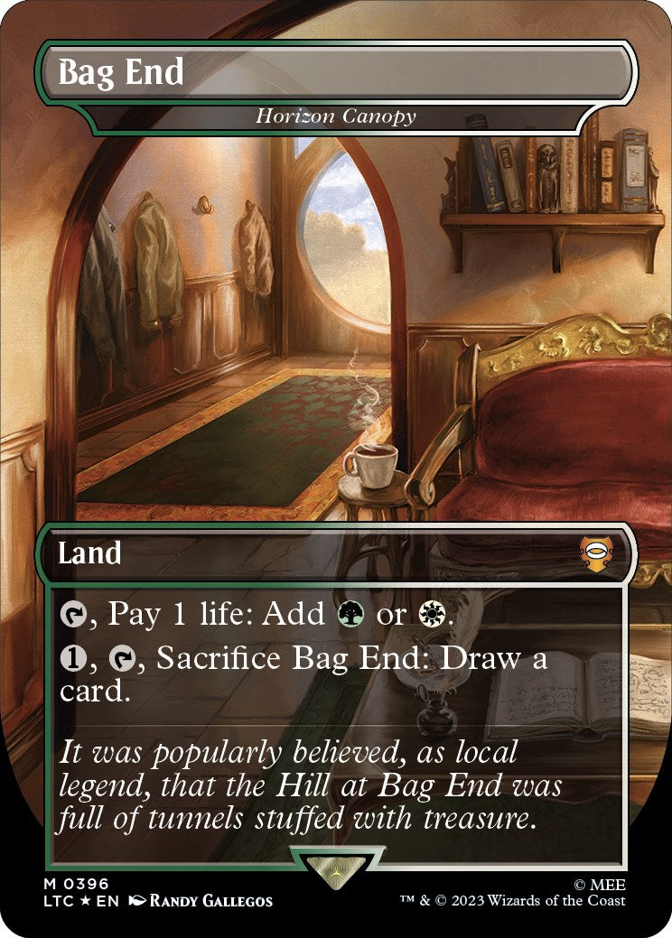 Bag End - Horizon Canopy (Borderless) (Surge Foil Realms and Relics) [The Lord of the Rings: Tales of Middle-Earth Commander] | Good Games Adelaide SA