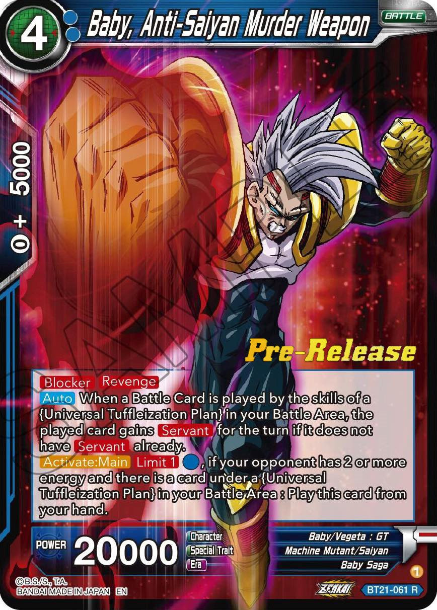 Baby, Anti-Saiyan Murder Weapon (BT21-061) [Wild Resurgence Pre-Release Cards] | Good Games Adelaide SA