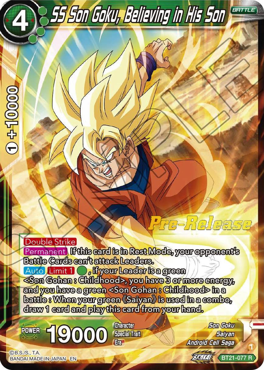 SS Son Goku, Believing in His Son (BT21-077) [Wild Resurgence Pre-Release Cards] | Good Games Adelaide SA