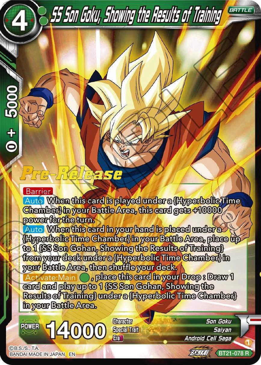 SS Son Goku, Showing the Results of Training (BT21-078) [Wild Resurgence Pre-Release Cards] | Good Games Adelaide SA