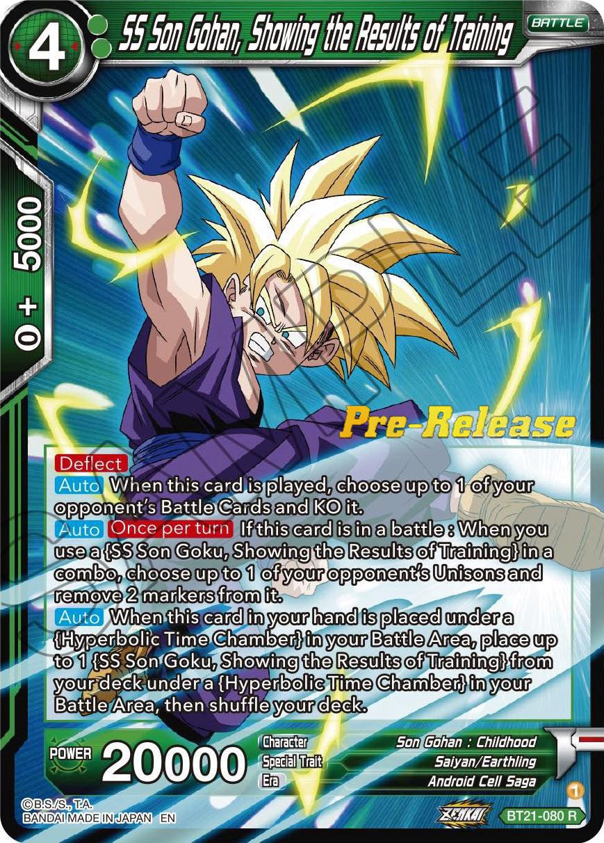 SS Son Gohan, Showing the Results of Training (BT21-080) [Wild Resurgence Pre-Release Cards] | Good Games Adelaide SA