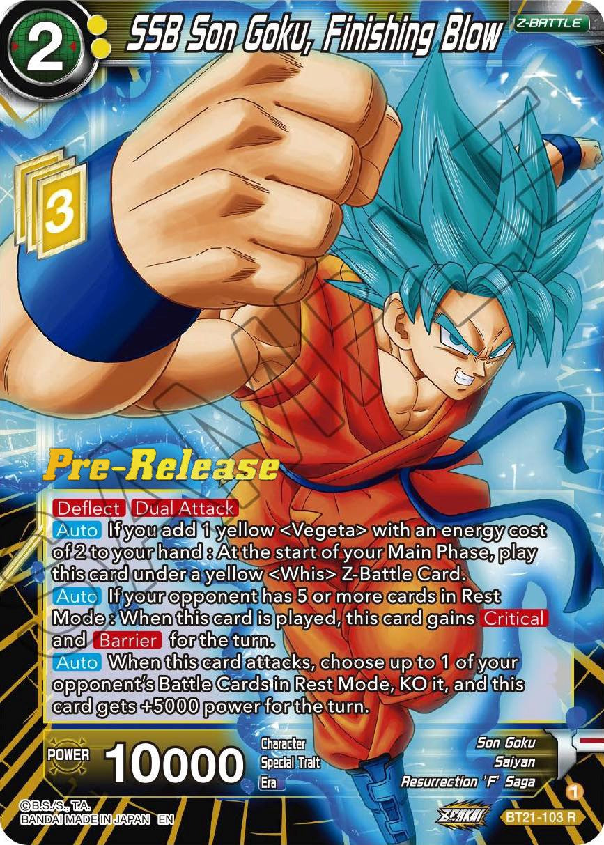 SSB Son Goku, Finishing Blow (BT21-103) [Wild Resurgence Pre-Release Cards] | Good Games Adelaide SA