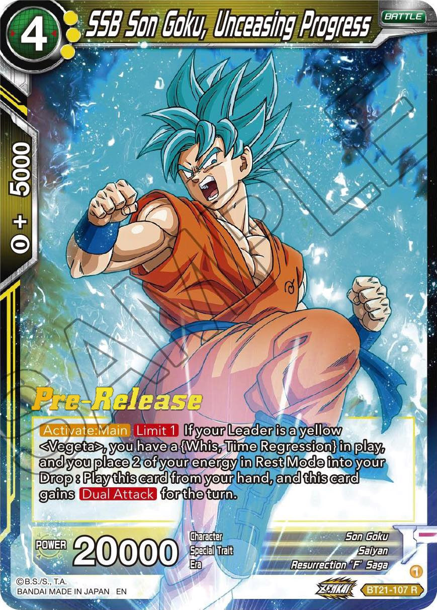 SSB Son Goku, Unceasing Progress (BT21-107) [Wild Resurgence Pre-Release Cards] | Good Games Adelaide SA