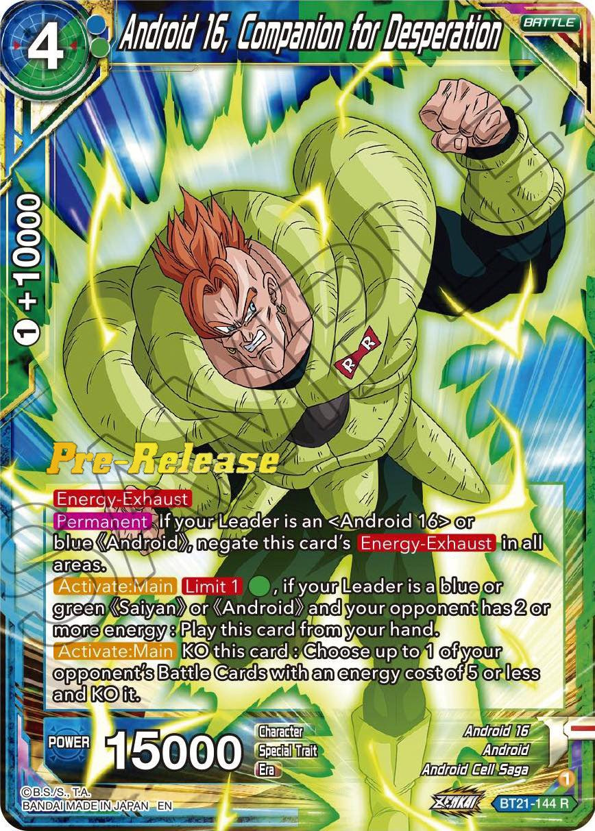 Android 16, Companion for Desperation (BT21-144) [Wild Resurgence Pre-Release Cards] | Good Games Adelaide SA