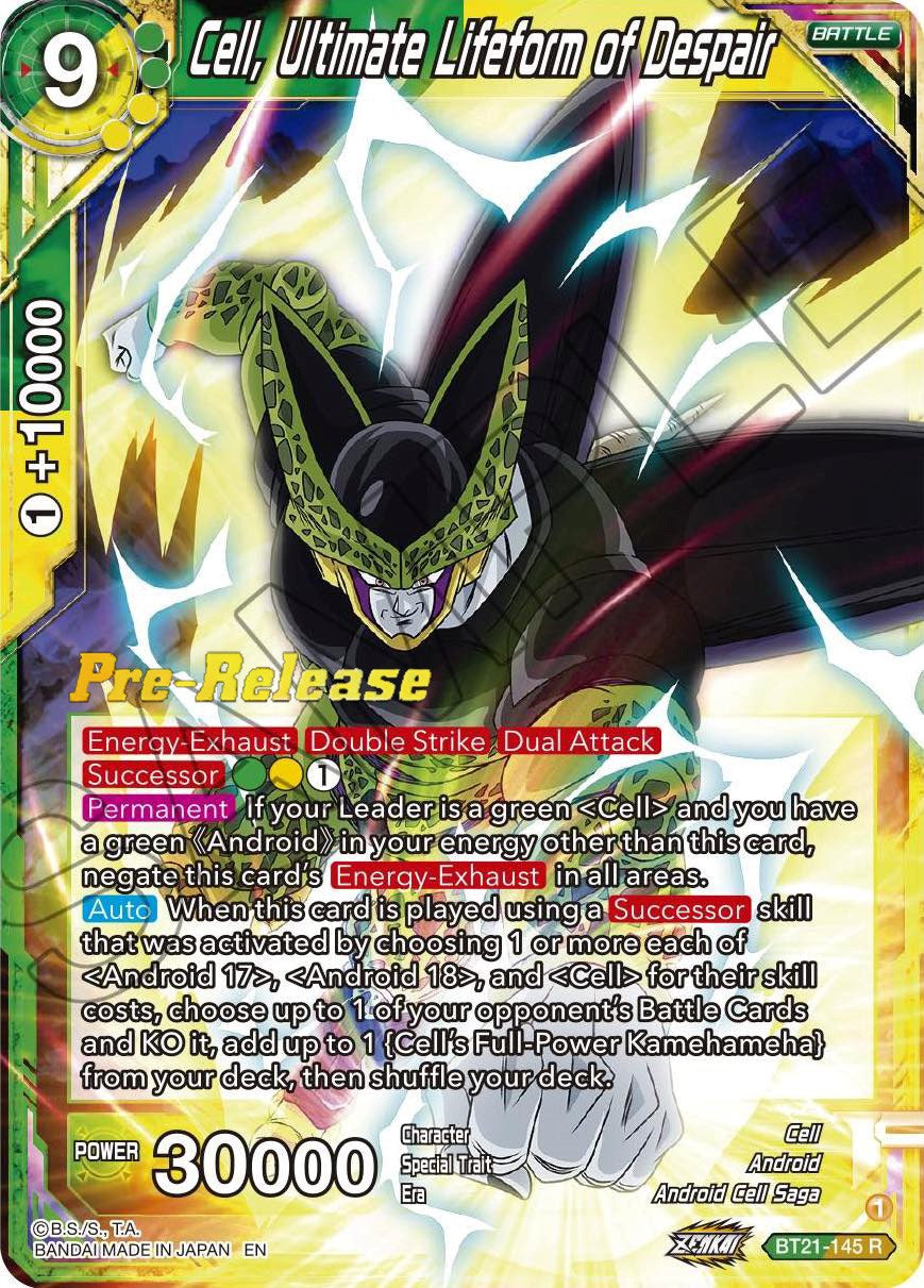 Cell, Ultimate Lifeform of Despair (BT21-145) [Wild Resurgence Pre-Release Cards] | Good Games Adelaide SA
