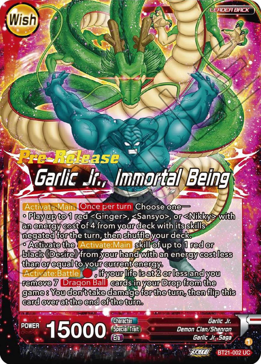 Garlic Jr. // Garlic Jr., Immortal Being (BT21-002) [Wild Resurgence Pre-Release Cards] | Good Games Adelaide SA