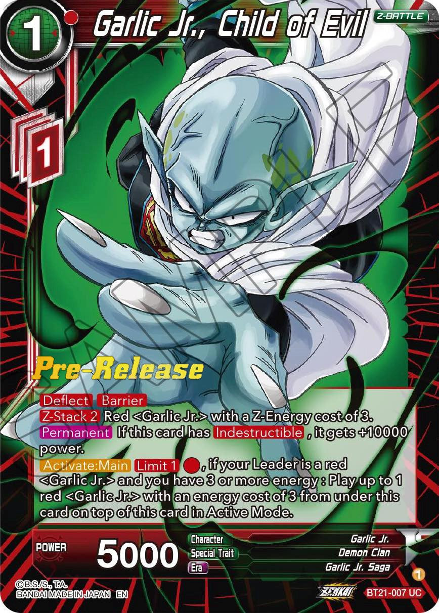 Garlic Jr., Child of Evil (BT21-007) [Wild Resurgence Pre-Release Cards] | Good Games Adelaide SA