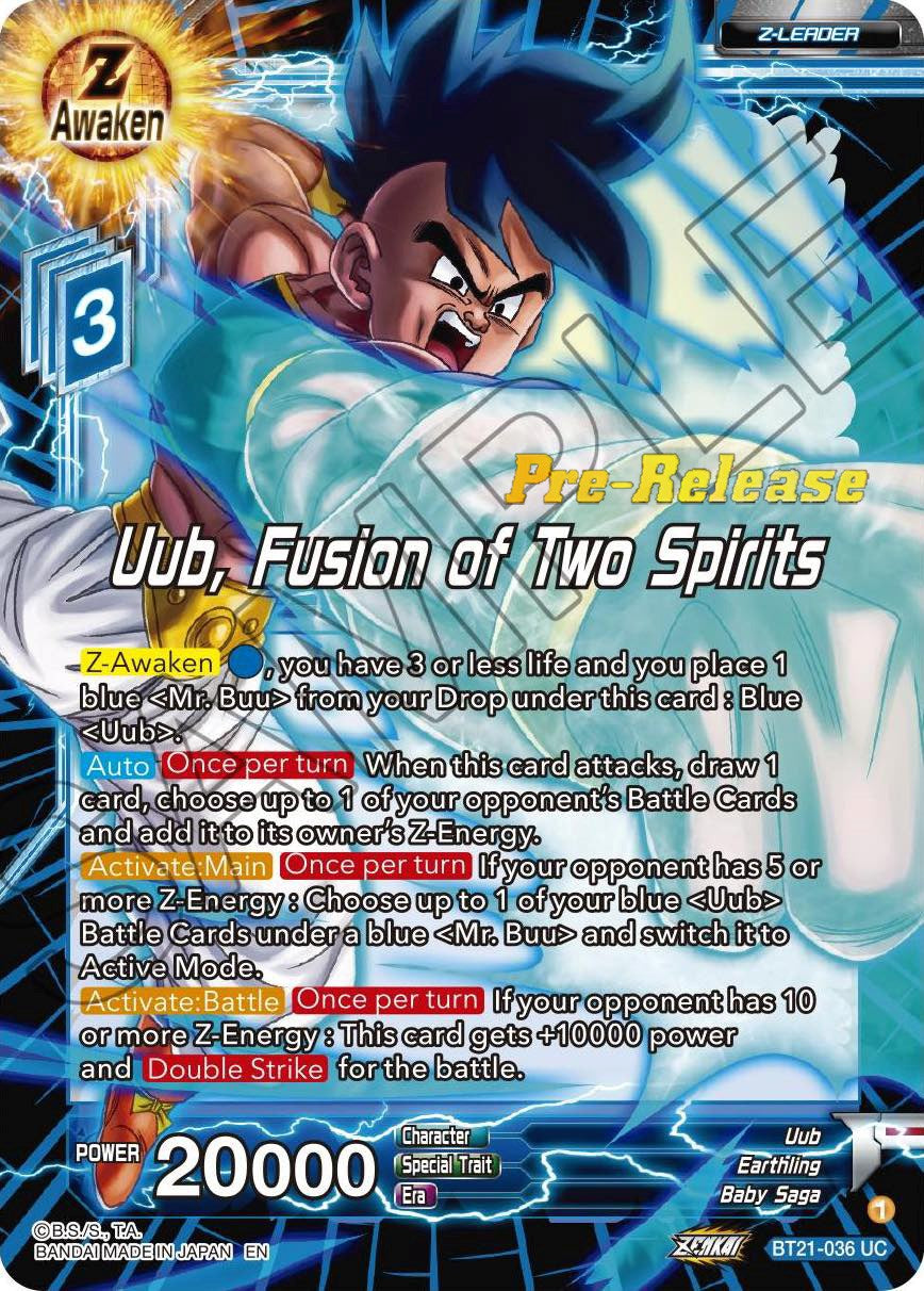 Uub, Fusion of Two Spirits (BT21-036) [Wild Resurgence Pre-Release Cards] | Good Games Adelaide SA
