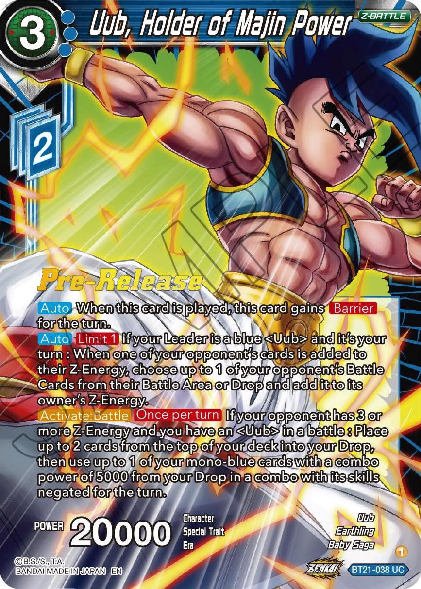 Uub, Holder of Majin Power (BT21-038) [Wild Resurgence Pre-Release Cards] | Good Games Adelaide SA