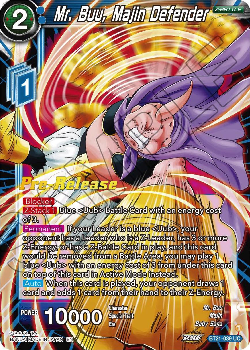 Mr. Buu, Majin Defender (BT21-039) [Wild Resurgence Pre-Release Cards] | Good Games Adelaide SA