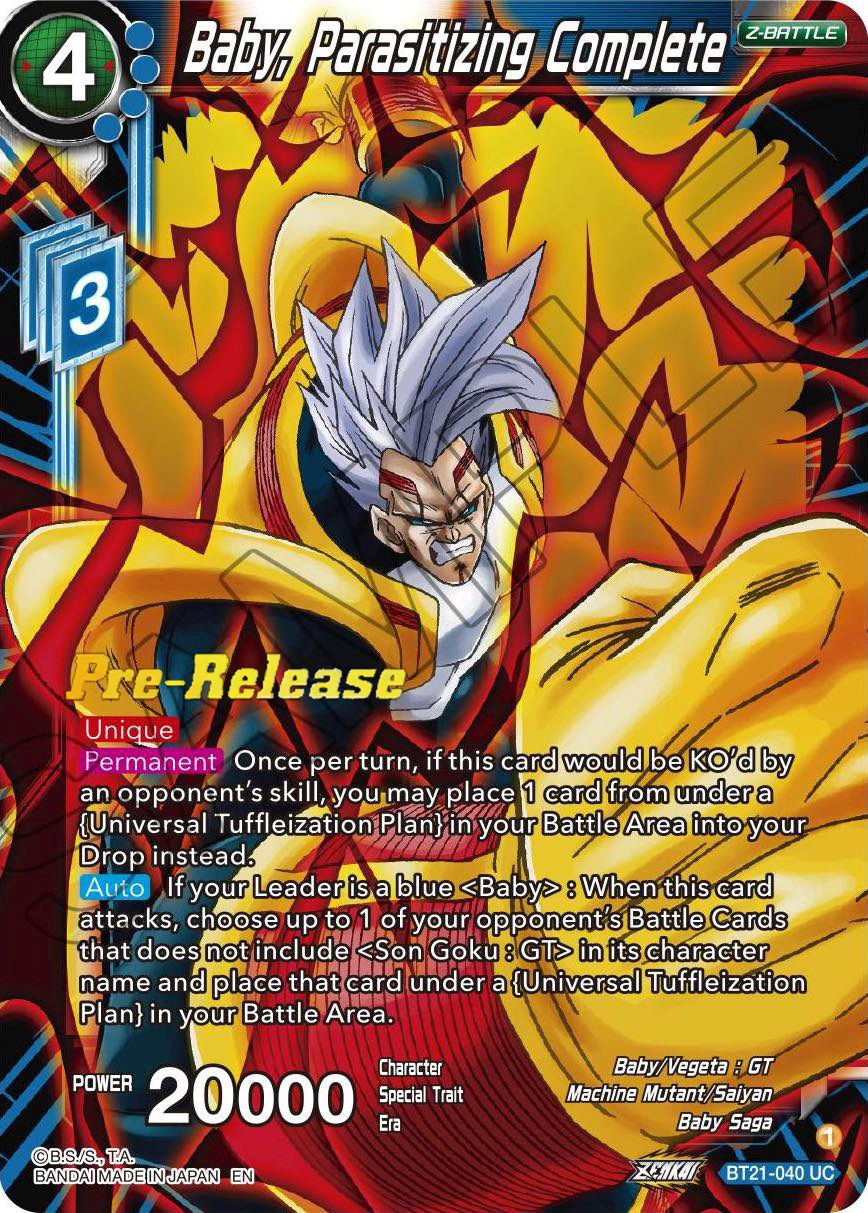 Baby, Parasitizing Complete (BT21-040) [Wild Resurgence Pre-Release Cards] | Good Games Adelaide SA