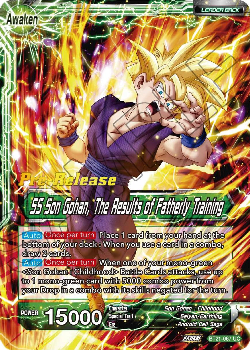 Son Gohan // SS Son Gohan, The Results of Fatherly Training (BT21-067) [Wild Resurgence Pre-Release Cards] | Good Games Adelaide SA