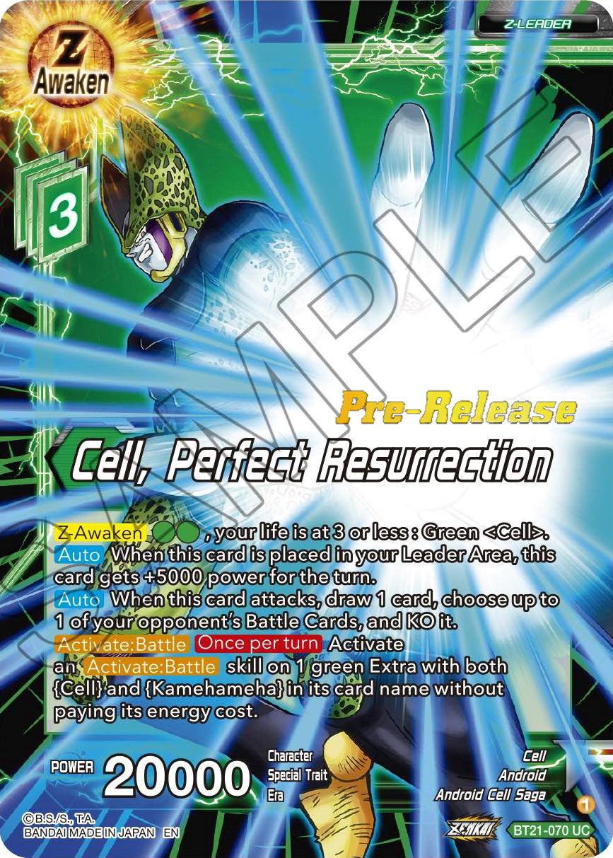 Cell, Perfect Resurrection (BT21-070) [Wild Resurgence Pre-Release Cards] | Good Games Adelaide SA