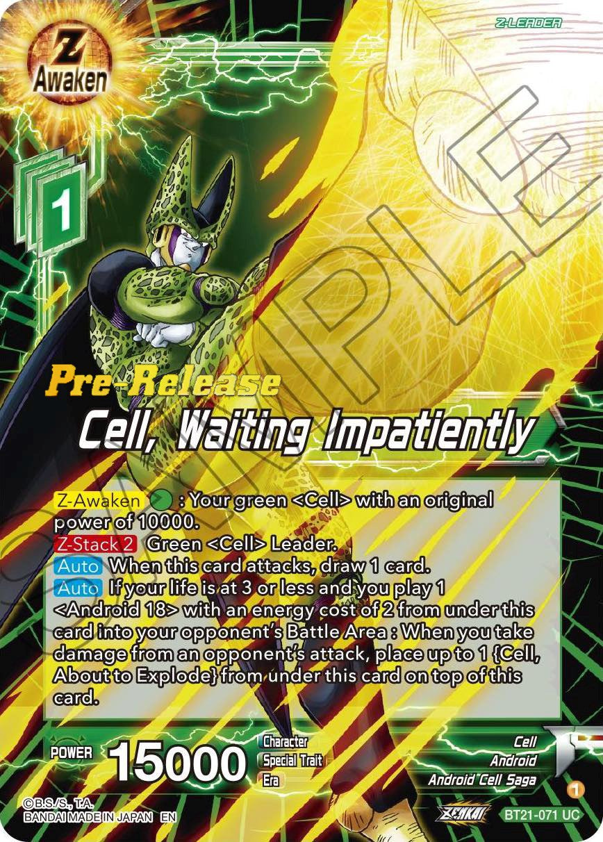Cell, Waiting Impatiently (BT21-071) [Wild Resurgence Pre-Release Cards] | Good Games Adelaide SA