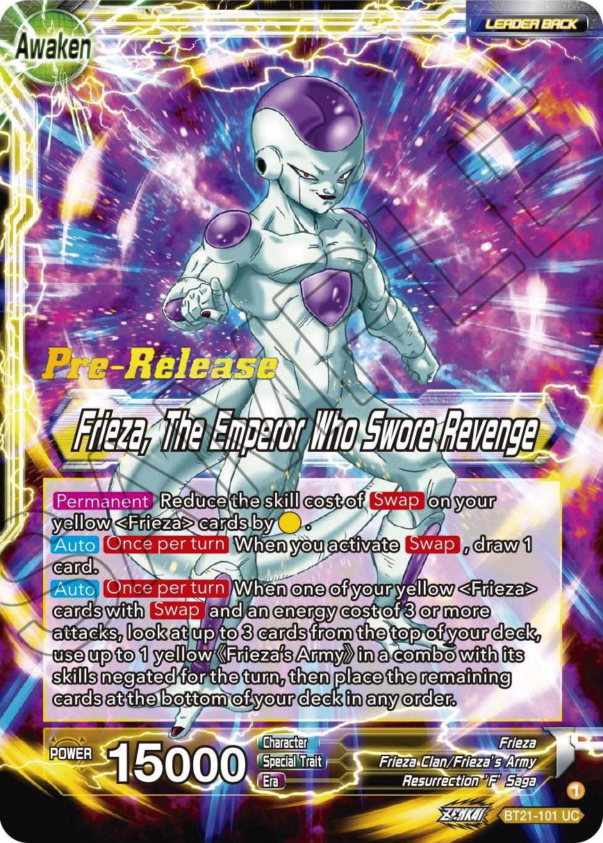 Frieza // Frieza, The Emperor Who Swore Revenge (BT21-101) [Wild Resurgence Pre-Release Cards] | Good Games Adelaide SA