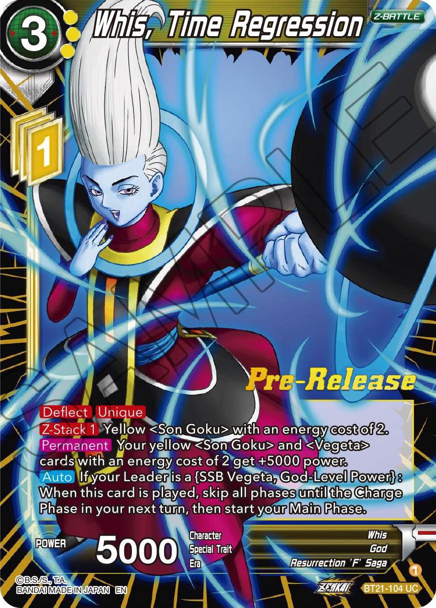 Whis, Time Regression (BT21-104) [Wild Resurgence Pre-Release Cards] | Good Games Adelaide SA