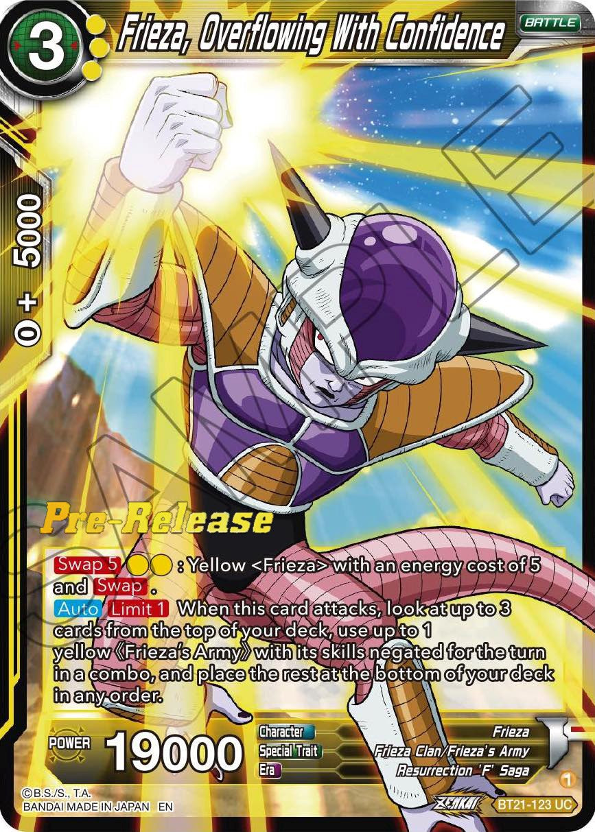 Frieza, Overflowing With Confidence (BT21-123) [Wild Resurgence Pre-Release Cards] | Good Games Adelaide SA
