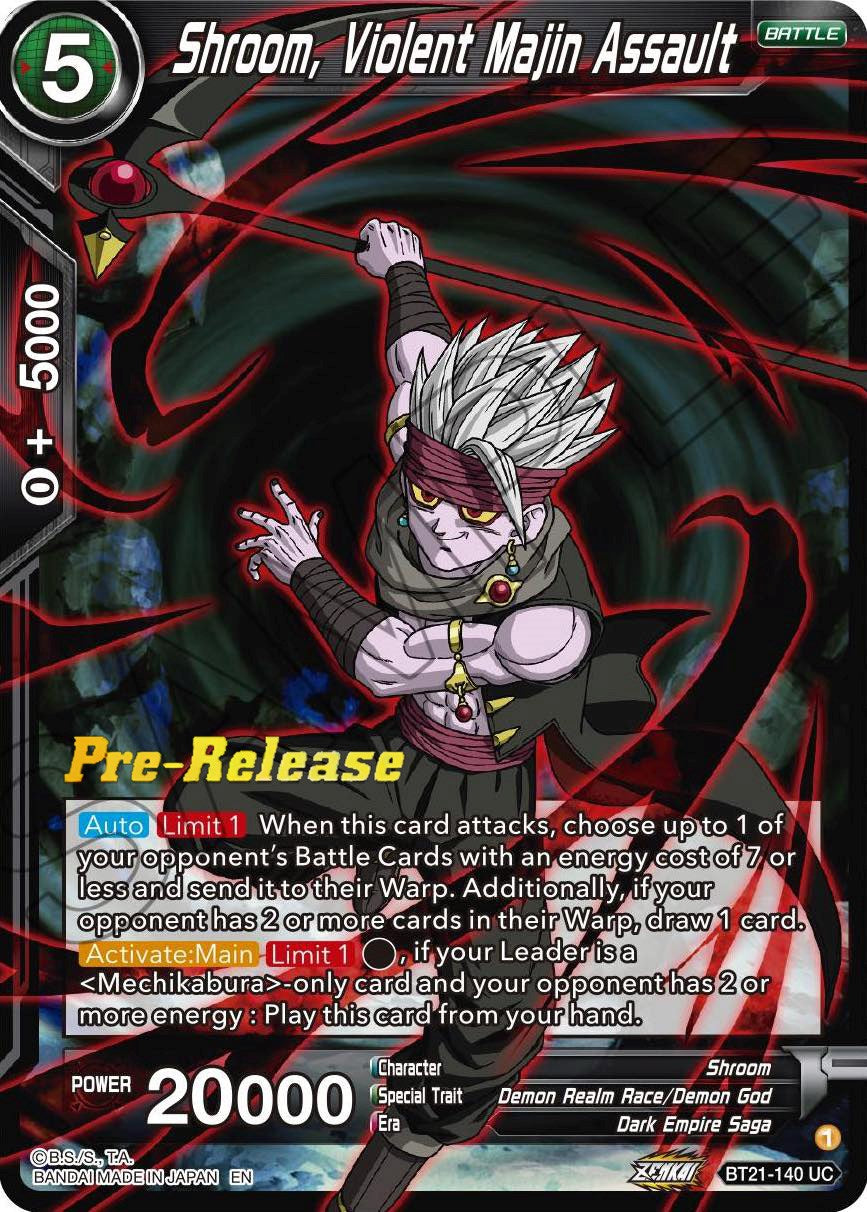Shroom, Violent Majin Assault (BT21-140) [Wild Resurgence Pre-Release Cards] | Good Games Adelaide SA