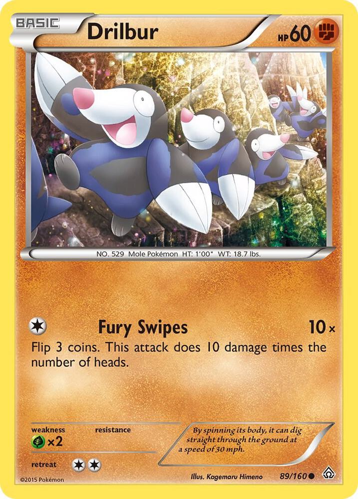 Drilbur 89/160 (XY - Primal Clash)  | Good Games Adelaide SA