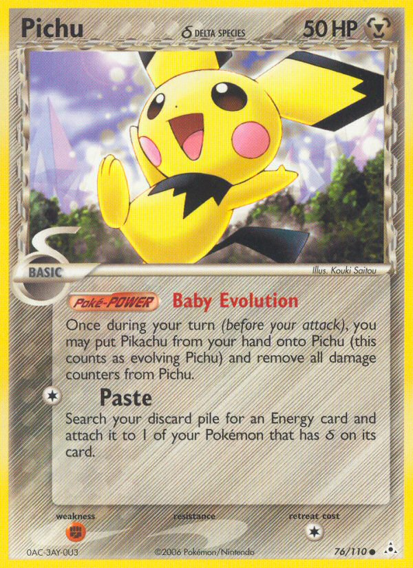 Pichu (76/110) (Delta Species) [EX: Holon Phantoms] | Good Games Adelaide SA