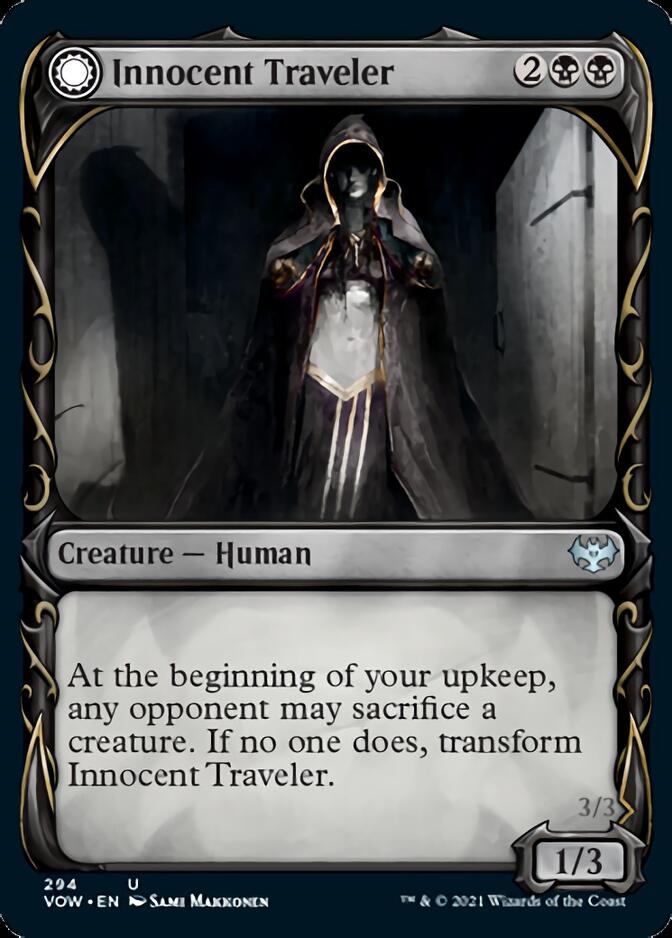 Innocent Traveler // Malicious Invader (Showcase Fang Frame) [Innistrad: Crimson Vow] | Good Games Adelaide SA