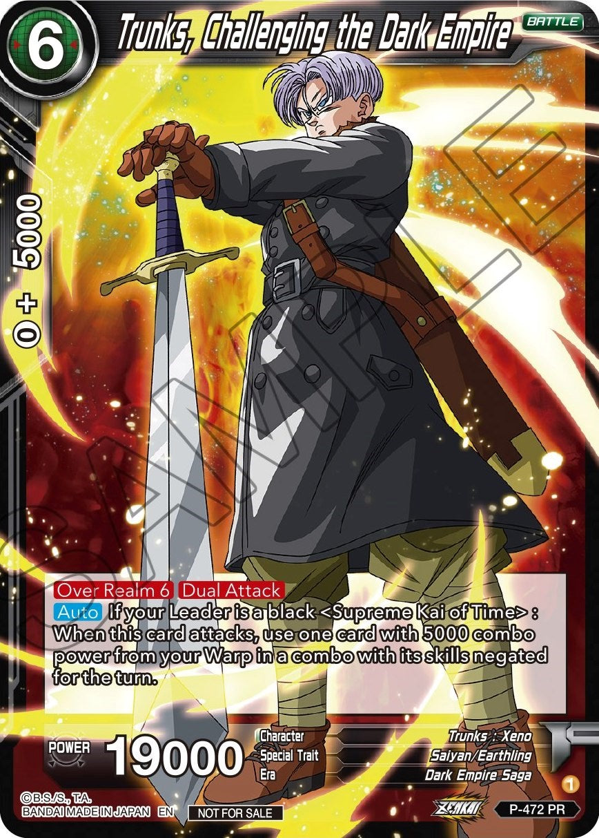 Trunks, Challenging the Dark Empire (Z03 Dash Pack) (P-472) [Promotion Cards] | Good Games Adelaide SA