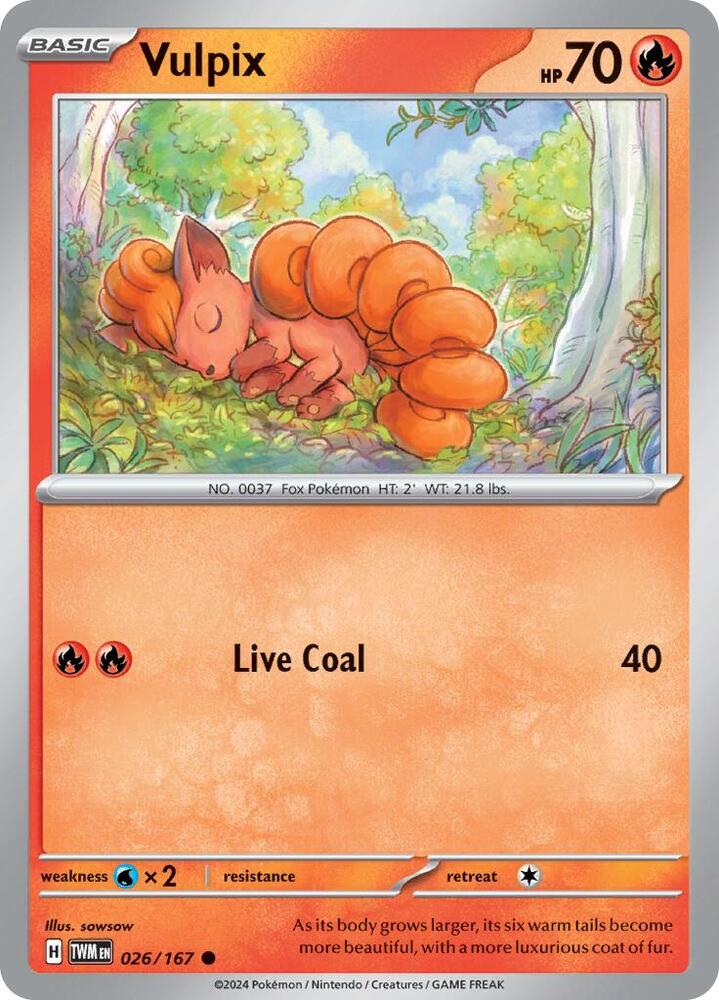 Vulpix 026/167 (SV06: Twilight Masquerade)  | Good Games Adelaide SA