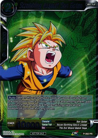 Scrambling Assault Son Goten (Event Pack 2 - 2018) (P-062_PR) [Promotion Cards] | Good Games Adelaide SA