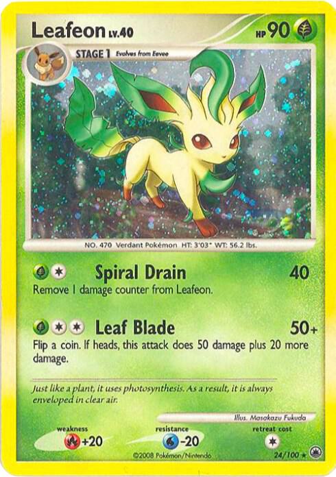 Leafeon 24 100 DP Majestic Dawn 024/100 (Deck Exclusives)  - Holofoil | Good Games Adelaide SA