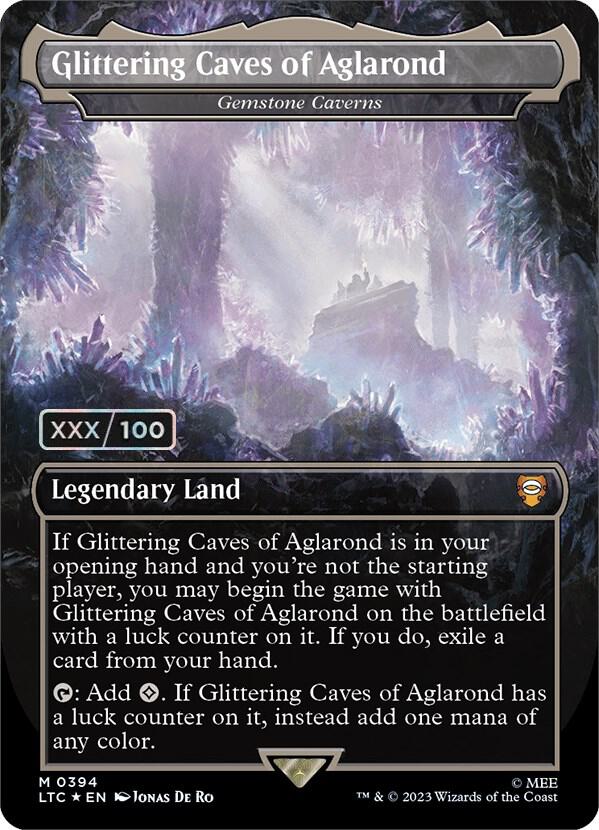Glittering Caves of Aglarond Gemstone Caverns Serialized 394 (Commander: The Lord of the Rings: Tales of Middle-earth)  - Double Rainbow Foil | Good Games Adelaide SA