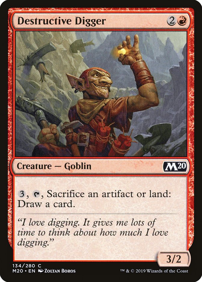 Destructive Digger 134 (Core Set 2020)  - Foil | Good Games Adelaide SA
