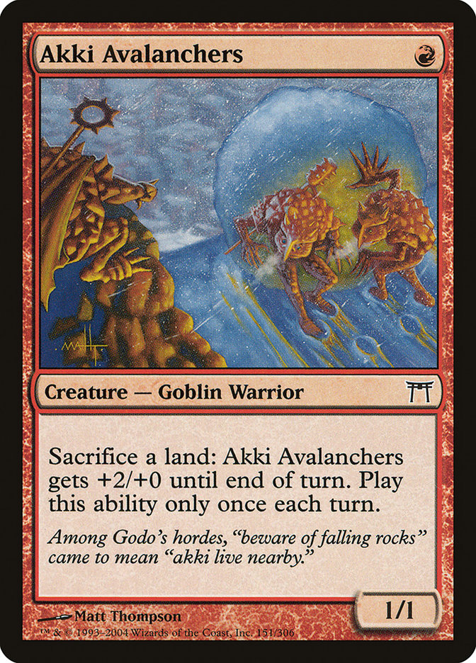 Akki Avalanchers 151 (Champions of Kamigawa)  | Good Games Adelaide SA