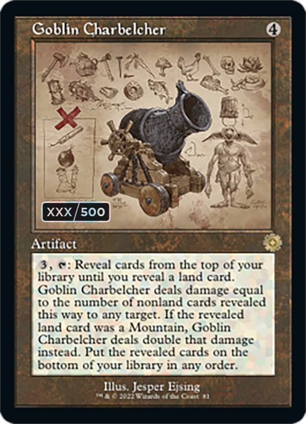 Goblin Charbelcher Schematic Serial Numbered 81 (The Brothers' War: Retro Frame Artifacts)  - Foil | Good Games Adelaide SA