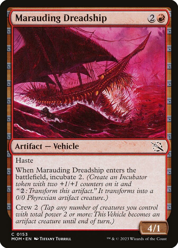 Marauding Dreadship 153 (March of the Machine)  - Foil | Good Games Adelaide SA