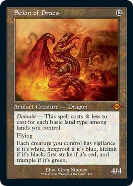 Scion of Draco Retro Frame Foil Etched 431 (Modern Horizons 2)  - Foil | Good Games Adelaide SA