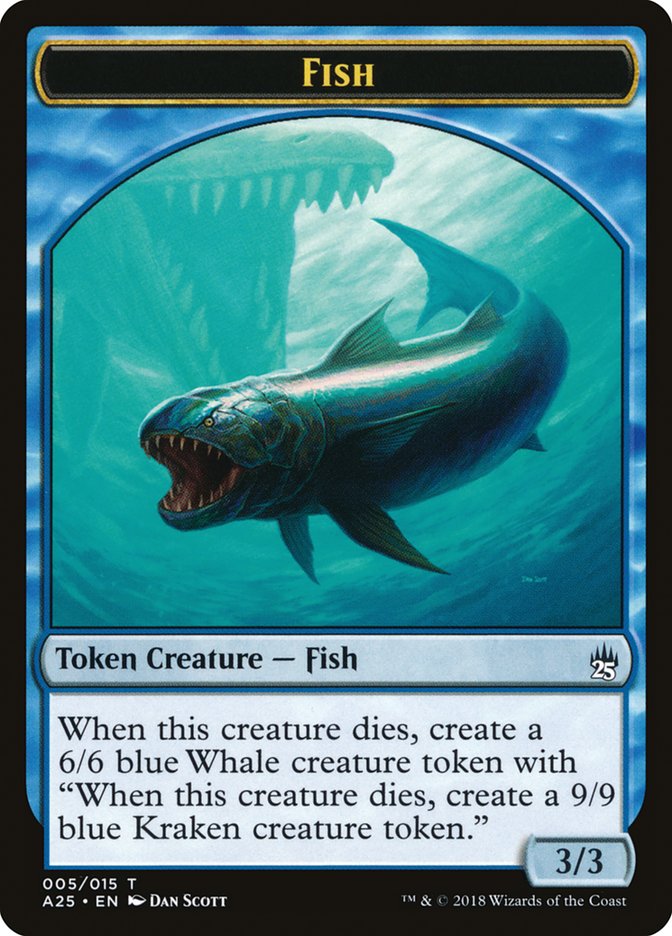 Fish // Kraken Double-sided Token [Masters 25 Tokens] | Good Games Adelaide SA