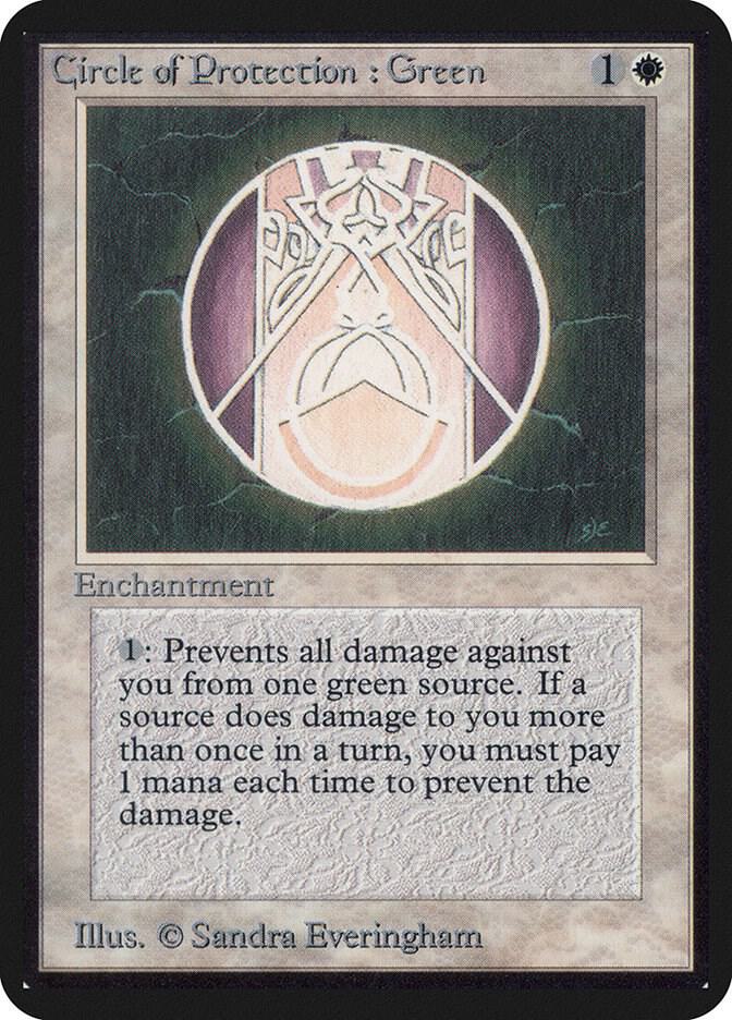 Circle of Protection: Green  (Alpha Edition)  | Good Games Adelaide SA