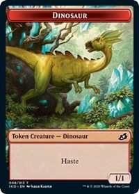 Dinosaur // Human Soldier (004) Double-sided Token [Ikoria: Lair of Behemoths Tokens] | Good Games Adelaide SA