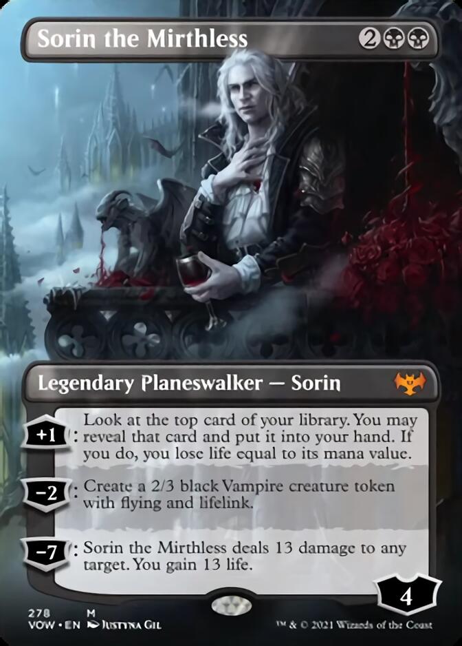 Sorin the Mirthless (Borderless) [Innistrad: Crimson Vow] | Good Games Adelaide SA