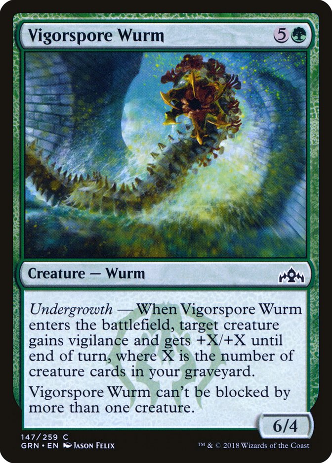 Vigorspore Wurm 147 (Guilds of Ravnica)  | Good Games Adelaide SA