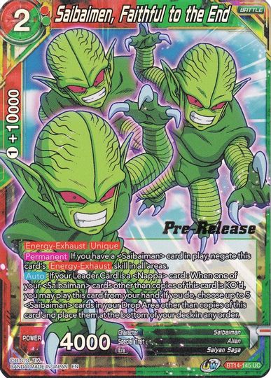 Saibaimen, Faithful to the End (BT14-145) [Cross Spirits Prerelease Promos] | Good Games Adelaide SA